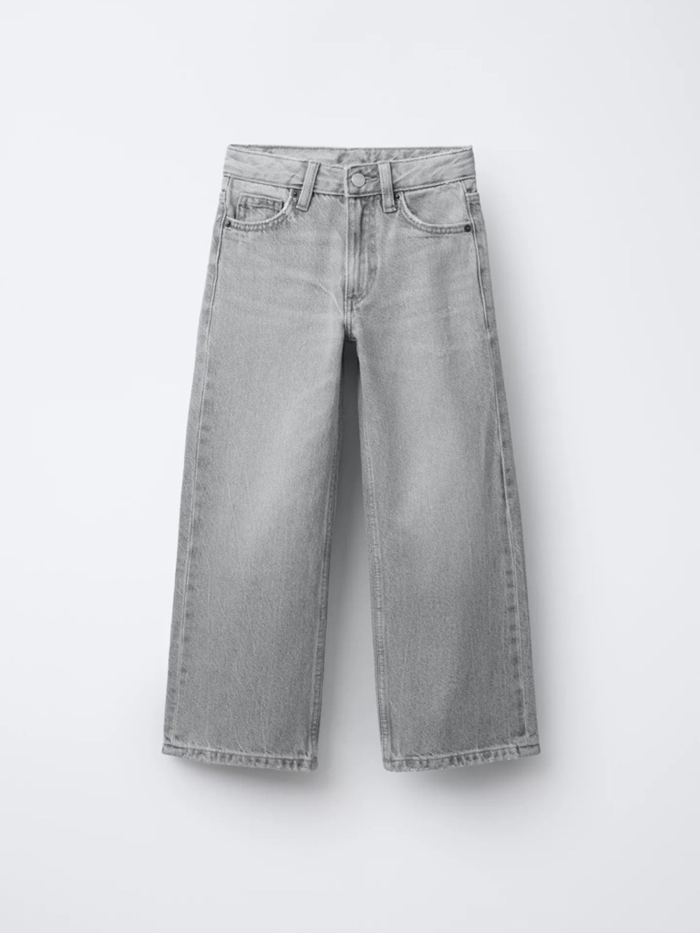 Gray girls Zara, baggy denim jeans